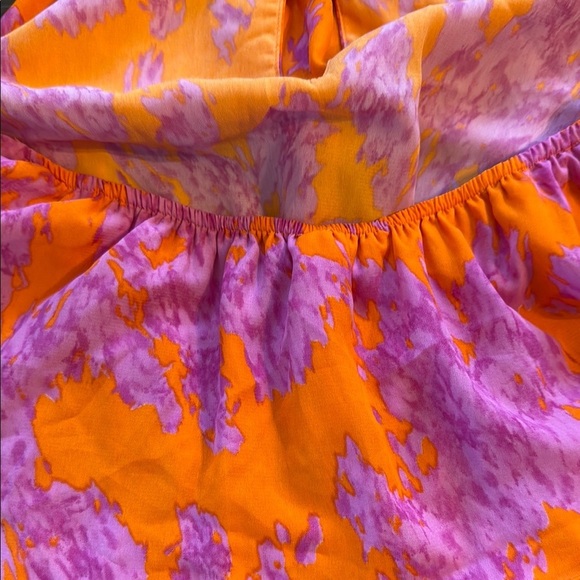 Vibrant Orange and Purple Halter Dress - Picture 7 of 8